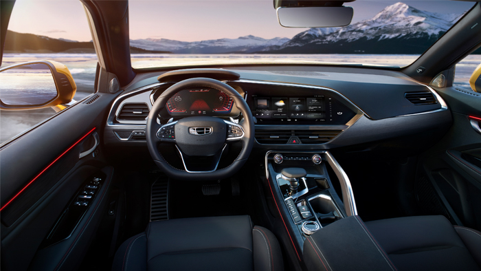 interior de camioneta de lujo